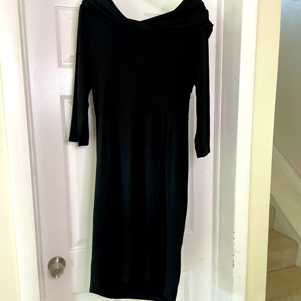 Lane Bryant Control Tech black 3/4 sleeve dress